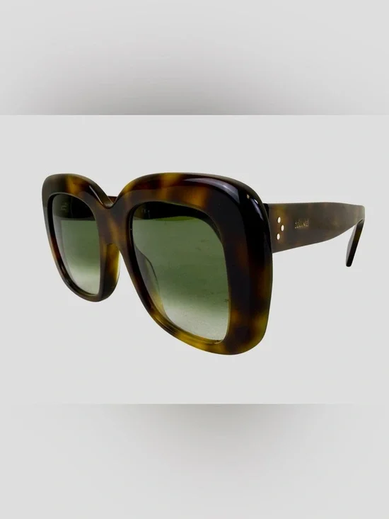 CELINE STELLA OVERSIZED  TORTOISESHELL SUNGLASSES - Picture 2 of 10